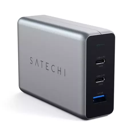 Зарядное устройство Satechi 100W USB-C PD Compact GaN Charger EU X2 USB-C / USB-A