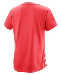 Женская теннисная футболка Wilson Team II V-Neck W - fiery cotal