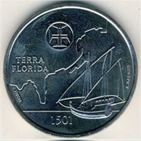 200 эскудо "Открытие Флориды. Парусник" 2000 год