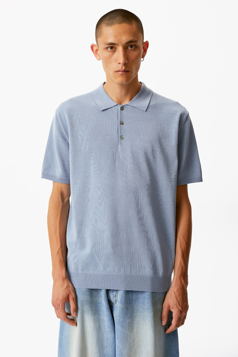 Голубая футболка-поло Laine