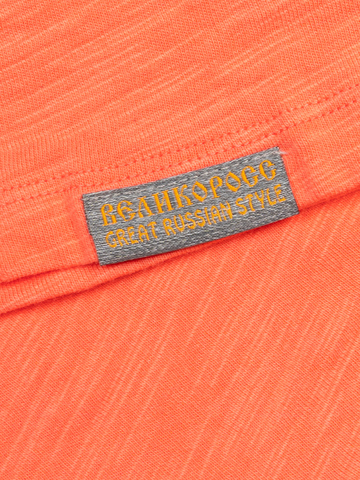 Женская футболка «Великоросс» персикового цвета