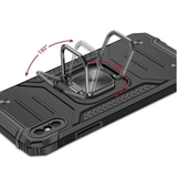 Противоударный чехол Strong Armour Case с кольцом для iPhone X, Xs (Черный)