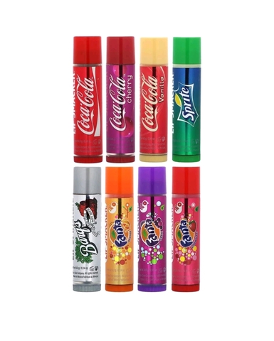 Coco-Cola, бальзам для губ, ассорти, 8 упаковок, 4 г (0,14 унции)