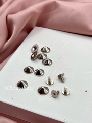 Установочный Шип декоративный серебристый металлический 5 мм