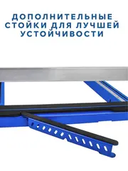 Плиткорез ручной КОБАЛЬТ 1000 х 16 мм, монорельс, ц/м рама, 1 выносная нога, лаз. ук-ль, трансп. колёса, ролик ВК8 TIN 22х6х6 мм (919-357)