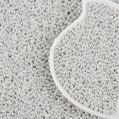 Шарики сахарные серебро 2мм. 50 гр