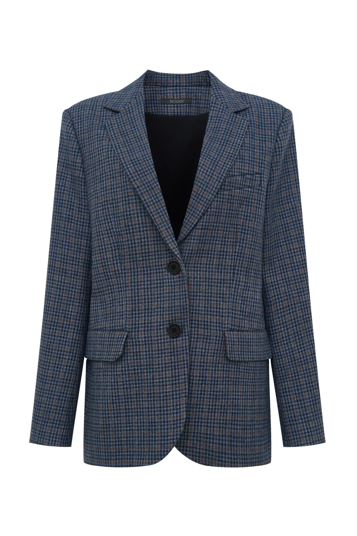 Жакет в клетку, Синий