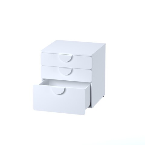 Комод с 3 выдвижными ящиками ПИКСИ, 60х57х60, робкий подснежник