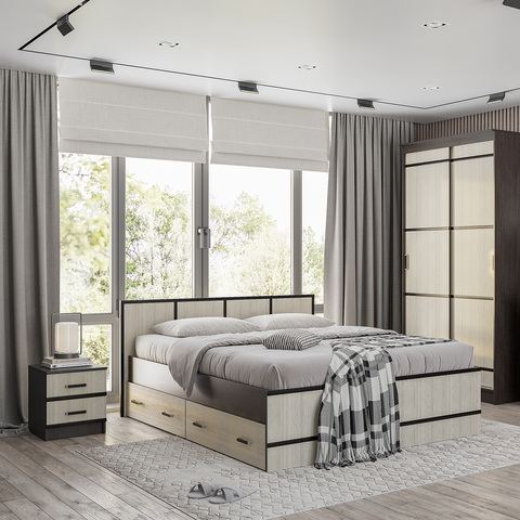 тумба прикроватная САКУРА (венге/лоредо)