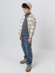 джемпер  для мальчика  К 301072/тем.серый меланж