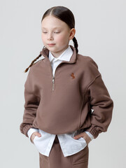 джемпер  для девочки  КР 302821/капучино к631