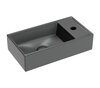 Ceramica Nova Element CN6051RMDH Умывальник подвесной прямоугольный (чаша справа, отверстие под смеситель слева), 41.7x21.7, цвет: темный антрацит матовый