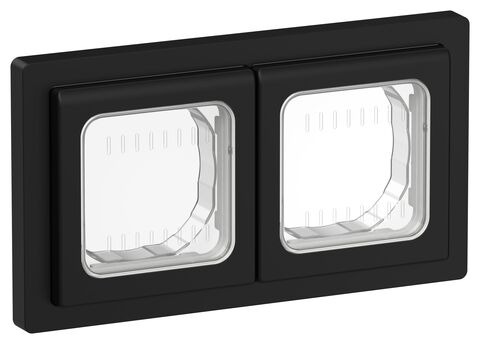 FLITE Рамка 2-мест. IP55 Рпро-2-55-ФлЧ чер. IEK