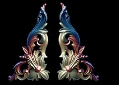 Силиконовый молд № 0013 Вензели