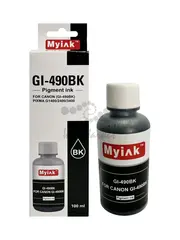 Чернила MyInk GI-490BK для Canon PIXMA G1400, G2400, G3400 (100 мл, black, Pigment)