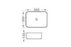 Раковина накладная Aquatek ВЕГА 500*390*130мм, цвет черный матовый