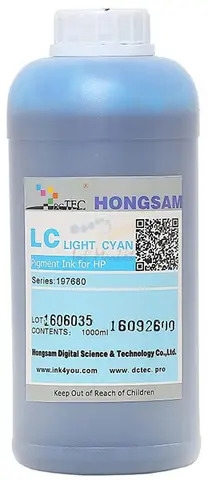 Чернила пигментные DCTec Z2100LC Light Cyan. 1000мл. Серия 197690