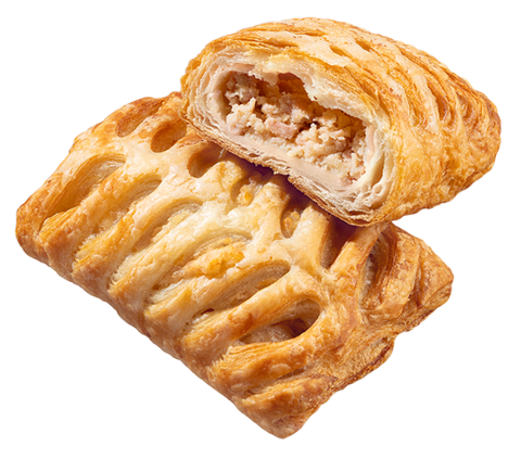 Слойка с ветчиной и сыром 80 г.(вл.60)