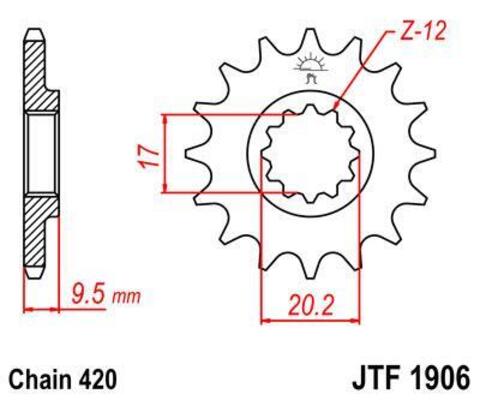 Звезда ведущая JTF1906 12