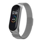 Металлический ремешок Milanese Loop для Xiaomi Mi Band 7 (Серебро)