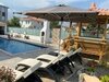 Шезлонг пластиковый с матрасом Siesta Contract GS 1009 (Fiji), антрацит, слоновая кость