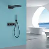 Abber AF8151B Душевая система Wasser Kreis AF8151B скрытого монтажа без излива, термостат, черный матовый