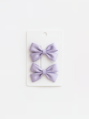 Комплект атласных заколок, Лавандовый