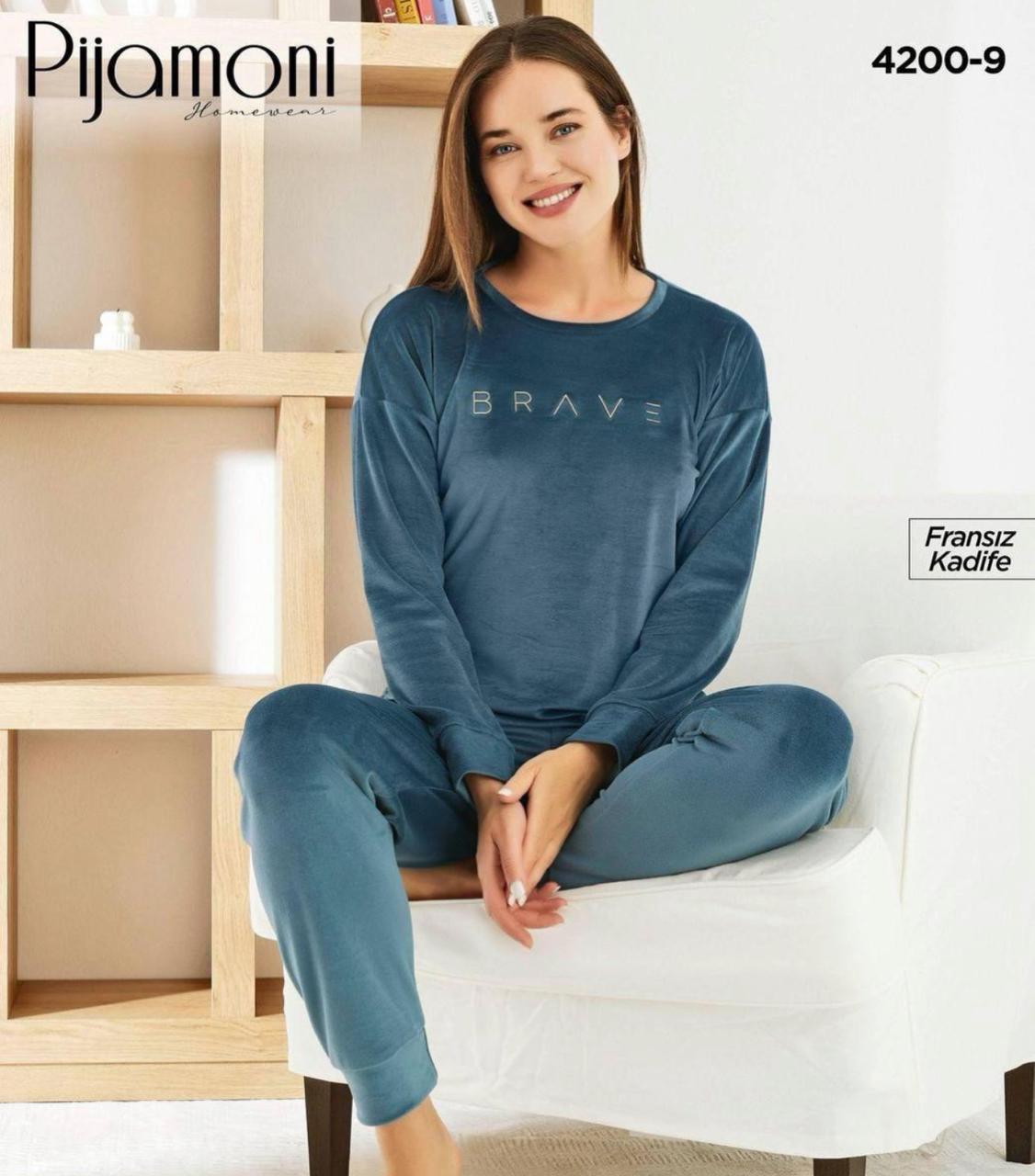 Домашняя одежда Pijamoni Велюр Бирюзовый