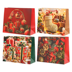 
          Подарочный пакет Basir, серия "Новый год", золотое тиснение, 18*10*23 см, ассорти