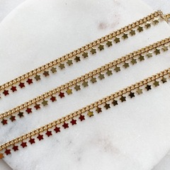 Цепочка со звездочками, позолота, 12 см, А329-1 (12см)