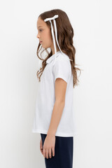 блузка  для девочки  К 302494/белый