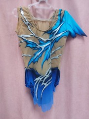 Купальник для художественной гимнастики без страз рост 134-140 см НОВЫЙ