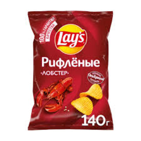 Чипсы LAYS рифленые лобстер 140г
