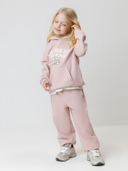 брюки  для девочки  КР 400850/розовый лед к599