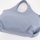 Сумка Саломея 507 гладкий серо-голубой