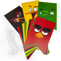 Гирлянда Флажки, Angry Birds, 180 см.