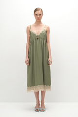 Платье комбинация с кружевом