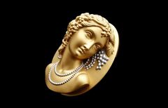 Силиконовая форма Камея Девушка № 42