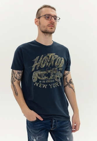 Футболка Bowery NYC "Hotrod" Vintage Navy