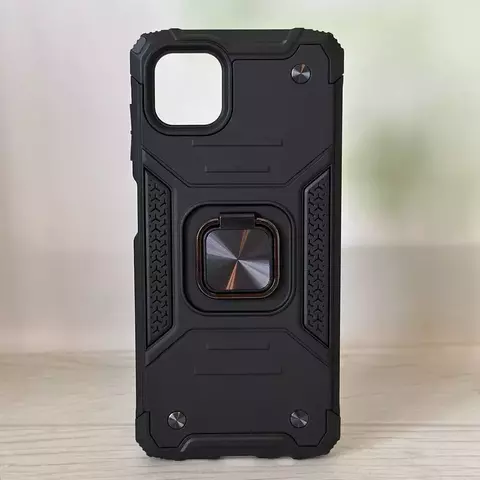 Противоударный чехол Strong Armour Case с кольцом для Samsung Galaxy A04, М13 5G (Черный)