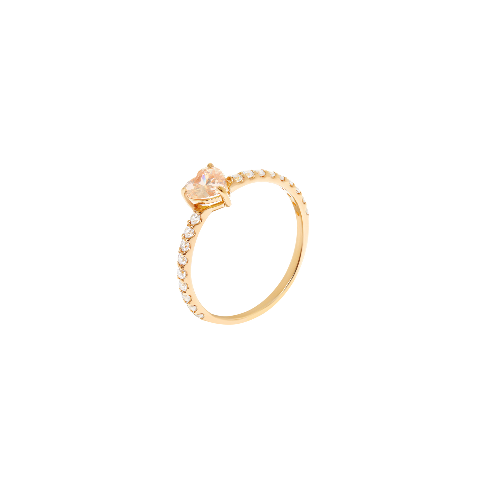 цена VIVA LA VIKA Кольцо Tiny Heart Ring – Champagne