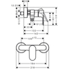 Hansgrohe Rebris S 72640000 Смеситель для душа, внеш.монтаж, цвет хром