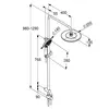Kludi 670900500 Kludi 67 090 0500 Freshline Душевая система с переключателем, Ø250/140 мм, 1/3 режима