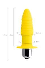 Желтая анальная вибровтулка Lancy - 11 см. - 