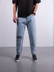 Джинсы-бананки BGLS (рван.-голуб.)