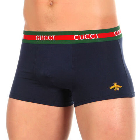 Мужские трусы хипсы темно-синие Gucci Hip Boxer GG