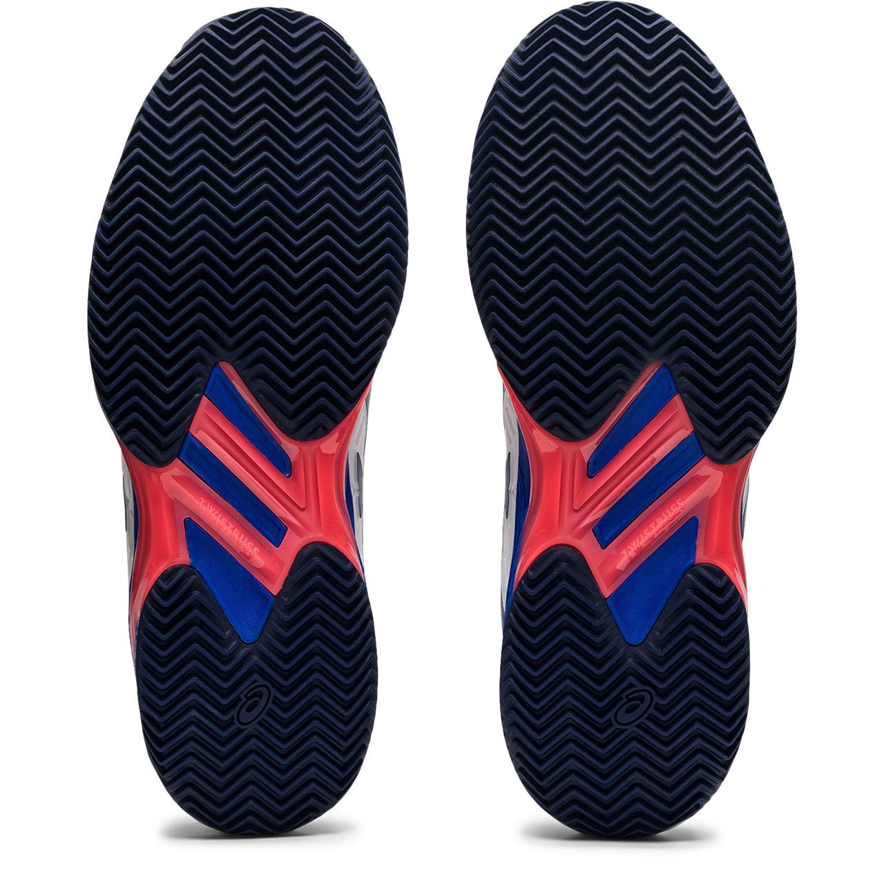 Женские Кроссовки теннисные Asics Solution Speed FF 2 Clay - white/peacoat  - купить по выгодной цене | Теннисный магазин tennis-store.ru