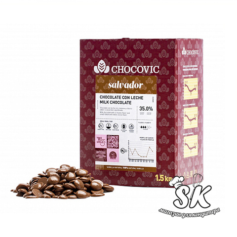 Шоколад молочный Chocovic Salvator Шоковик 36.5% 1.5 кг