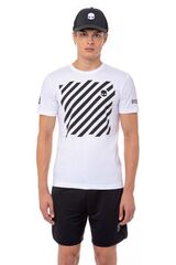 Футболка теннисная Hydrogen Tech Optical Tee Man - white/black