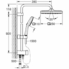 GROHE 26694001 Tempesta System 250 Cube душевая система наружного монтажа с переключателем, хром (замена арт. 26694000)